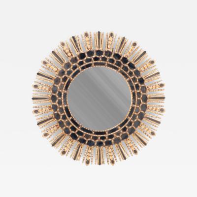 Giltwood and Gesso Sunburst Mirror C 1970