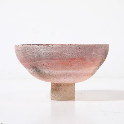 Gino Cenedese Mid Century Modernist Hand Blown Murano Scavo Glass Bowl signed Gino Cenedese