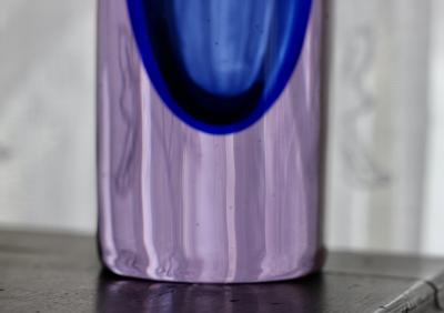 Gino Cenedese Neodymium Alexandrite Art Glass Sommerso Vase by Gino Cenedese 1960 Italy