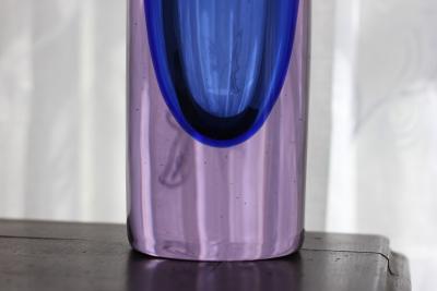 Gino Cenedese Neodymium Alexandrite Art Glass Sommerso Vase by Gino Cenedese 1960 Italy