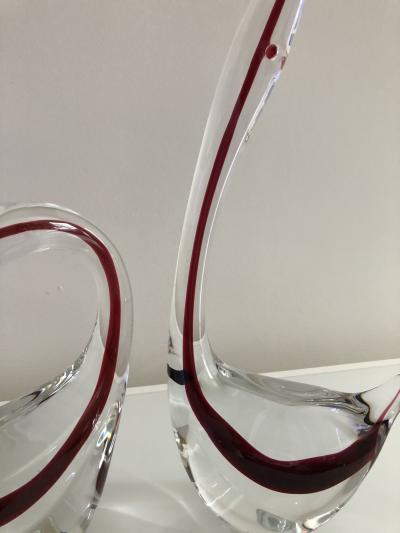 Gino Cenedese Pair Cenedese Glass large Murano birds