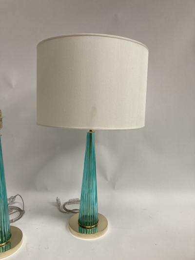 Gino Cenedese Pair of Murano glass Lamps attributed To Gino Cenedese