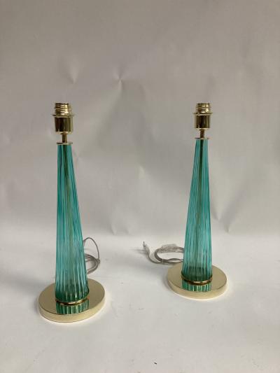Gino Cenedese Pair of Murano glass Lamps attributed To Gino Cenedese