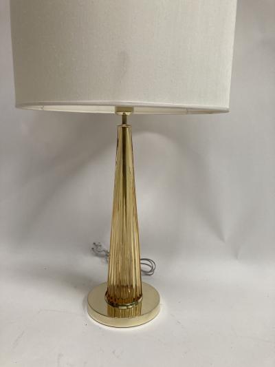 Gino Cenedese Pair of Murano glass lamps attributed to Gino Cenedese