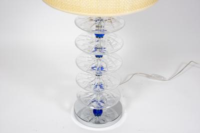 Gino Cenedese Pair of Murano glass lamps in the style of Cenedese