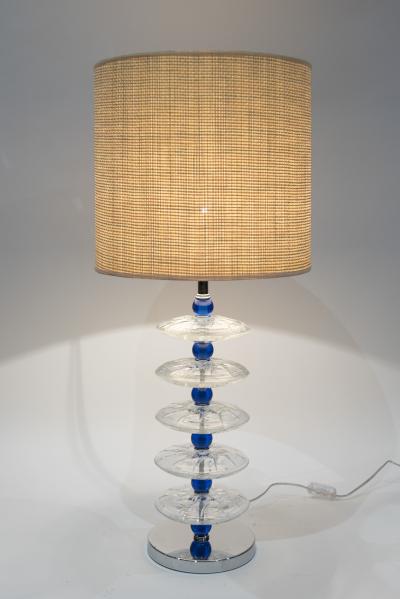 Gino Cenedese Pair of Murano glass lamps in the style of Cenedese