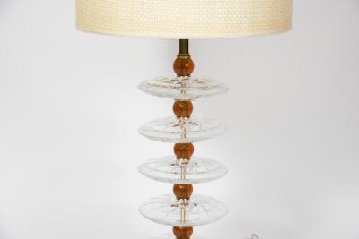 Gino Cenedese Pair of Murano glass lamps in the style of Cenedese