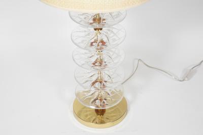 Gino Cenedese Pair of Murano glass lamps in the style of Cenedese