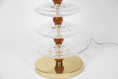 Gino Cenedese Pair of Murano glass lamps in the style of Cenedese