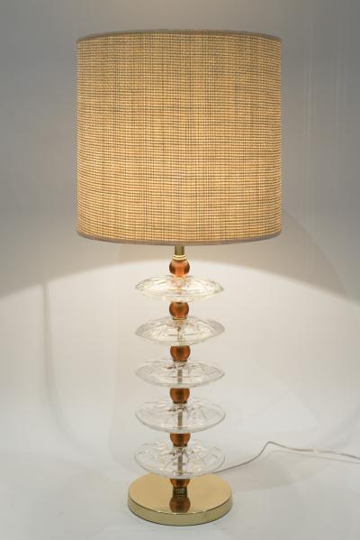Gino Cenedese Pair of Murano glass lamps in the style of Cenedese
