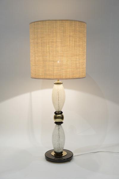 Gino Cenedese Pair of Murano glass lamps in the style of Cenedese