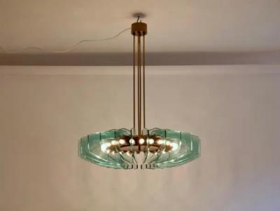 Gino Paroldo Impressive 24 light chandelier Italy c1960