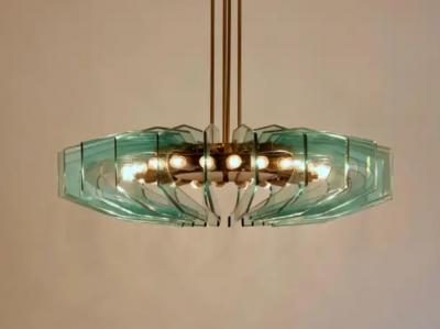Gino Paroldo Impressive 24 light chandelier Italy c1960