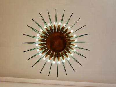Gino Paroldo Impressive 24 light chandelier Italy c1960