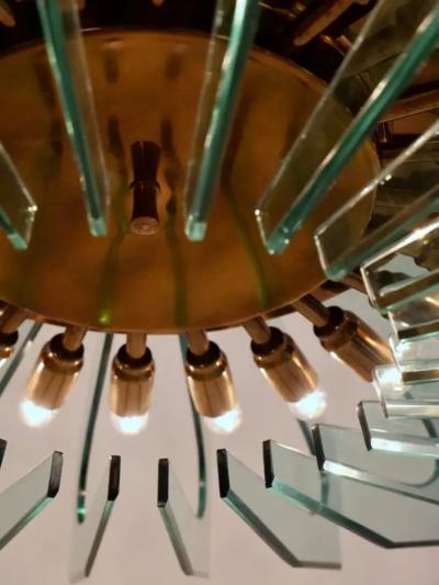 Gino Paroldo Impressive 24 light chandelier Italy c1960