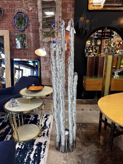 Gino Poli Italian Murano Glass Floor Lamp by Ettore Fantasia Gino Poli for Sothis 1960s