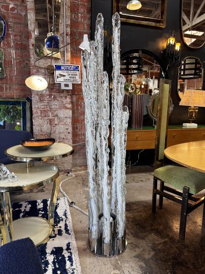 Gino Poli Italian Murano Glass Floor Lamp by Ettore Fantasia Gino Poli for Sothis 1960s