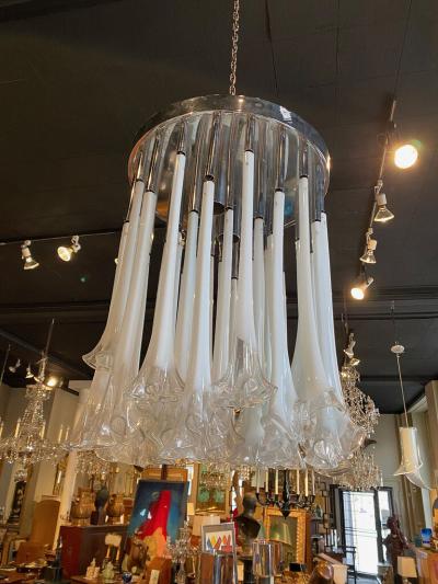 Gino Poli MURANO GLASS CHANDELIER CALLE BY ETTORE FANTASIA AND GINO POLI FOR SOTHIS