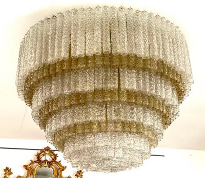 Gino Poli Monumental Murano Glass Chandelier Designed by Gino Poli for Aureliano Toso