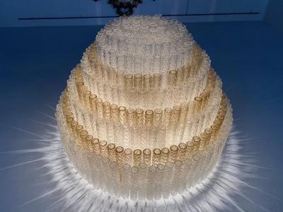 Gino Poli Monumental Murano Glass Chandelier Designed by Gino Poli for Aureliano Toso