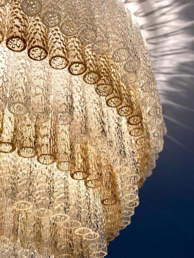 Gino Poli Monumental Murano Glass Chandelier Designed by Gino Poli for Aureliano Toso