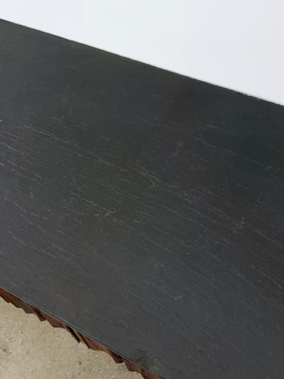 Gino Russo Gino Russo Carved Wood Slate Floating Credenza