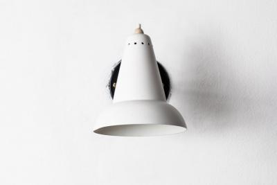 Gino Sarfatti 1950s Italian White Articulating Sconces Attributed to Gino Sarfatti