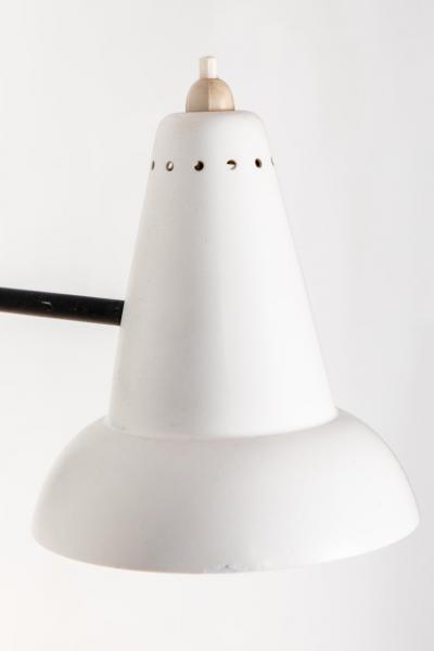 Gino Sarfatti 1950s Italian White Articulating Sconces Attributed to Gino Sarfatti