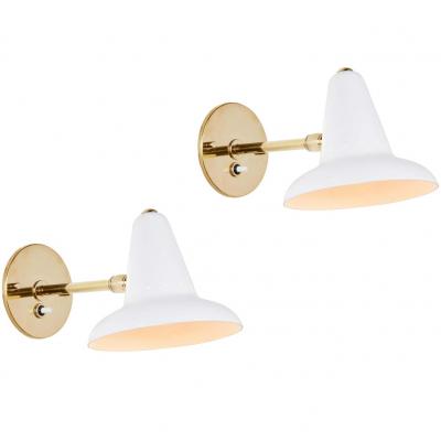 Gino Sarfatti 1950s Italian White Perforated Sconce Attributed to Gino Sarfatti