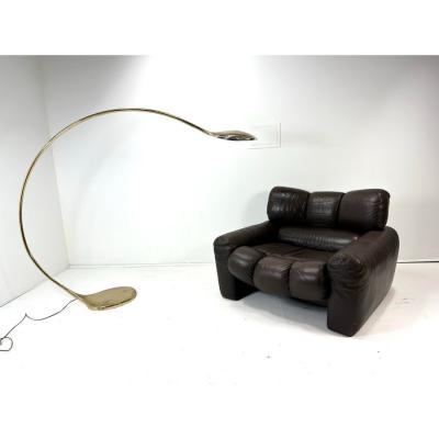 Gino Sarfatti 1960 s Brass Floor Lamp