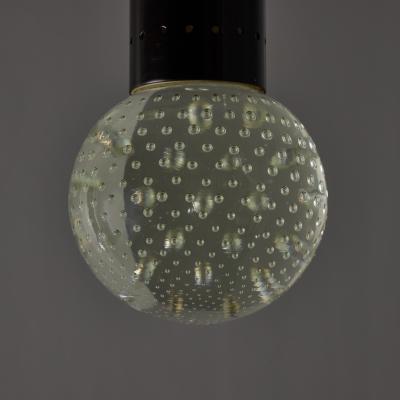 Gino Sarfatti 1960s Gino Sarfatti Metal and Seguso Glass Pendant Chandelier for Arteluce
