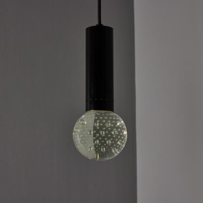 Gino Sarfatti 1960s Gino Sarfatti Metal and Seguso Glass Pendant Chandelier for Arteluce