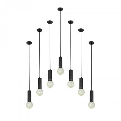 Gino Sarfatti 1960s Gino Sarfatti Metal and Seguso Glass Pendants for Arteluce