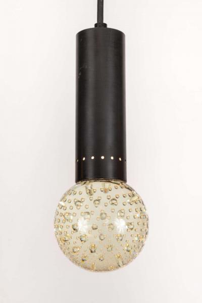 Gino Sarfatti 1960s Gino Sarfatti Metal and Seguso Glass Pendants for Arteluce