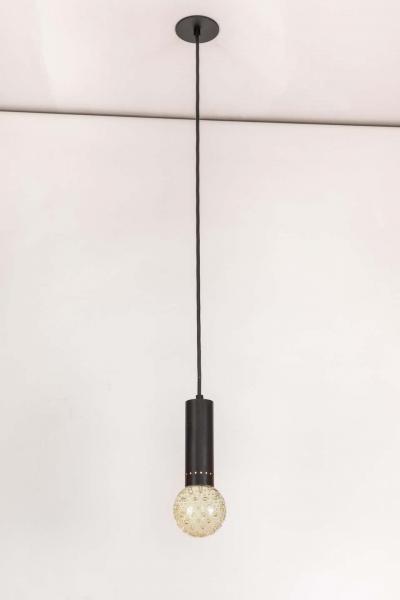 Gino Sarfatti 1960s Gino Sarfatti Metal and Seguso Glass Pendants for Arteluce