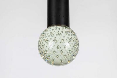 Gino Sarfatti 1960s Gino Sarfatti Metal and Seguso Glass Pendants for Arteluce