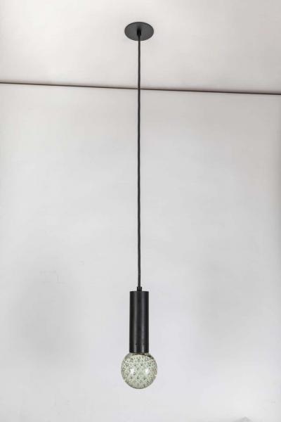 Gino Sarfatti 1960s Gino Sarfatti Metal and Seguso Glass Pendants for Arteluce