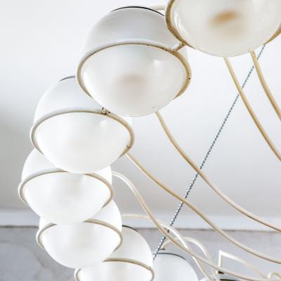 Gino Sarfatti Gino Sarfatti Chandelier Mod 2109 24 in White for Arteluce 1960s