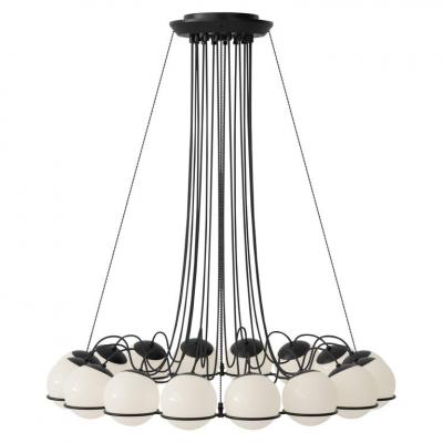 Gino Sarfatti Gino Sarfatti Model 2109 16 14 Chandelier in Black