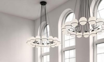 Gino Sarfatti Gino Sarfatti Model 2109 16 14 Chandelier in Black
