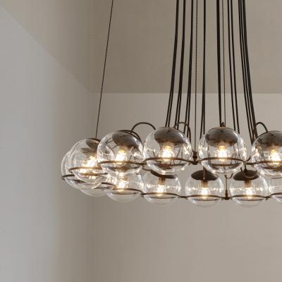 Gino Sarfatti Gino Sarfatti Model 2109 16 14 Glass Chandelier in Black