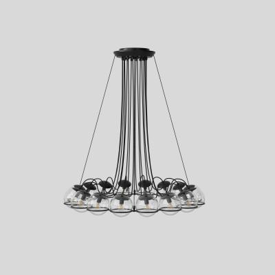 Gino Sarfatti Gino Sarfatti Model 2109 16 14 Glass Chandelier in Black