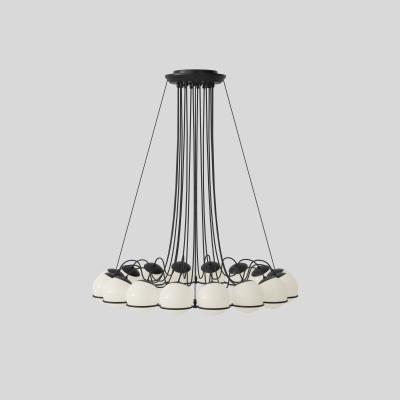 Gino Sarfatti Gino Sarfatti Model 2109 16 14 Glass Chandelier in Black
