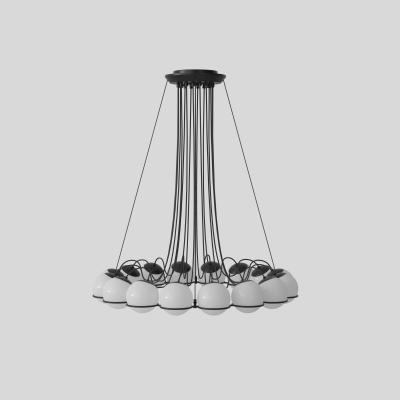 Gino Sarfatti Gino Sarfatti Model 2109 16 14 Glass Chandelier in Black