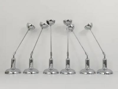 Gino Sarfatti Gino Sarfatti Style 4 Adjustable Pendant Lamps Gebr Cosack Germany 1970s