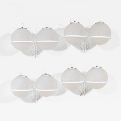 Gino Sarfatti Gino Sarfatti Wall Lights mod 239 2 Opaline Glass Arteluce 1970