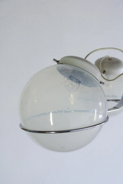 Gino Sarfatti Italian Chandelier Pendant Light Murano Glass Attributed to Gino Sarfatti 1970s