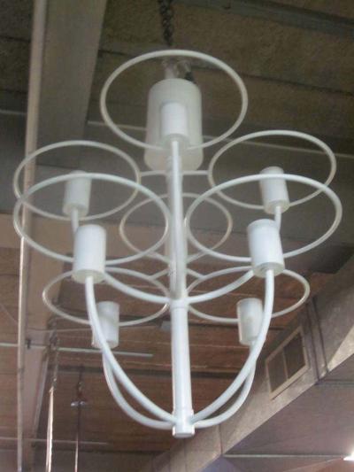 Gino Sarfatti Italian Mid Century Modern Chandelier Attributed to Gino Sarfatti