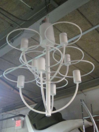 Gino Sarfatti Italian Mid Century Modern Chandelier Attributed to Gino Sarfatti