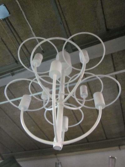 Gino Sarfatti Italian Mid Century Modern Chandelier Attributed to Gino Sarfatti